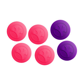 Grip-iT Bulk 6-Pack Thumb Grips 4x Pink & 2x Purple