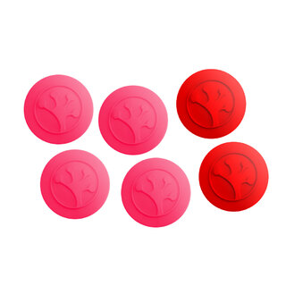 Grip-iT Bulk 6-Pack Thumb Grips 4x Pink & 2x Red