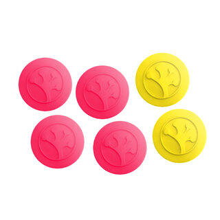 Grip-iT Bulk 6-Pack Thumb Grips 4x Pink & 2x Yellow