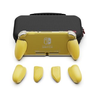 Skull & Co. GripCase Lite Bundle for Nintendo Switch Lite (with MaxCarry Case Lite) - Yellow