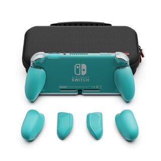 Skull & Co. GripCase Lite Bundle for Nintendo Switch Lite (with MaxCarry Case Lite) - Turquoise