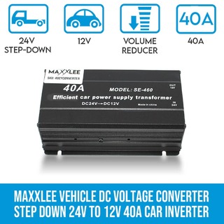 Vehicle DC Voltage Converter Step down 24V to 12V 40A Car Truck Inverter Maxxlee