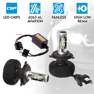 H4 180W 18000LM Seoul CSP Chips LED Headlight Kit HB2/9003 12V High Low Beam