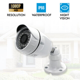 Elinz 1080P HD 2.0MP AHD Outdoor Bullet CCTV Surveillance Security Camera Night Vision