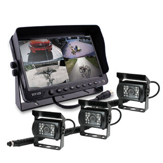 Elinz 9" DVR Monitor 4CH Realtime with 3 Cameras Package