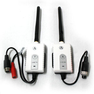 Elinz Channel 1 Digital Wireless Receiver Transmitter 2.4GHz for 4PIN Reversing Camera Monitor