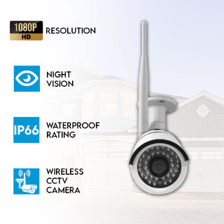 1080P Wireless WiFi Video IP Camera HD 2MP CCTV Outdoor IP66 Night Vision Extra Cam