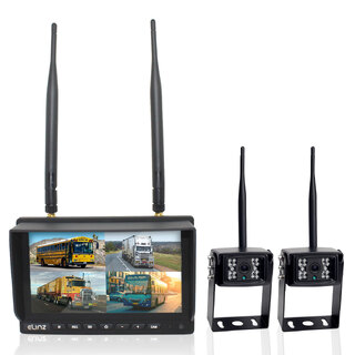 Wireless 7" Quad Monitor DVR 2x Reversing Camera Package