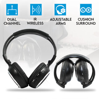 Elinz WIRELESS IR CORDLESS Dual Channel Headphone PAIR