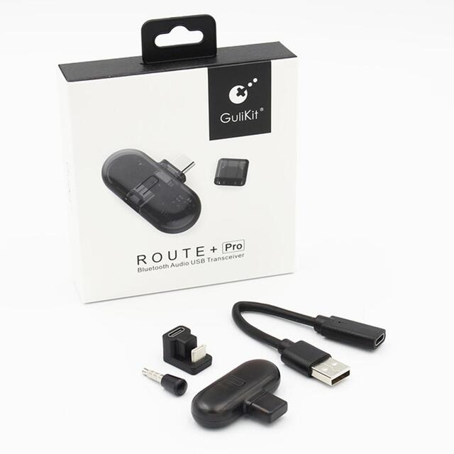 GuliKit Route+ Pro Bluetooth Audio USB Transceiver (Transmitter-Receiver Adapter) for Nintendo Switch