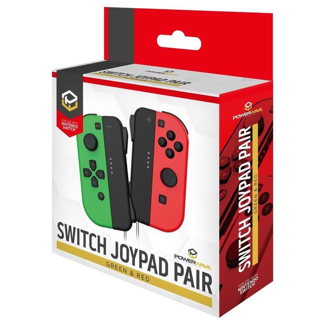 Powerwave Nintendo Switch Joypad Controllers Green & Red Pair