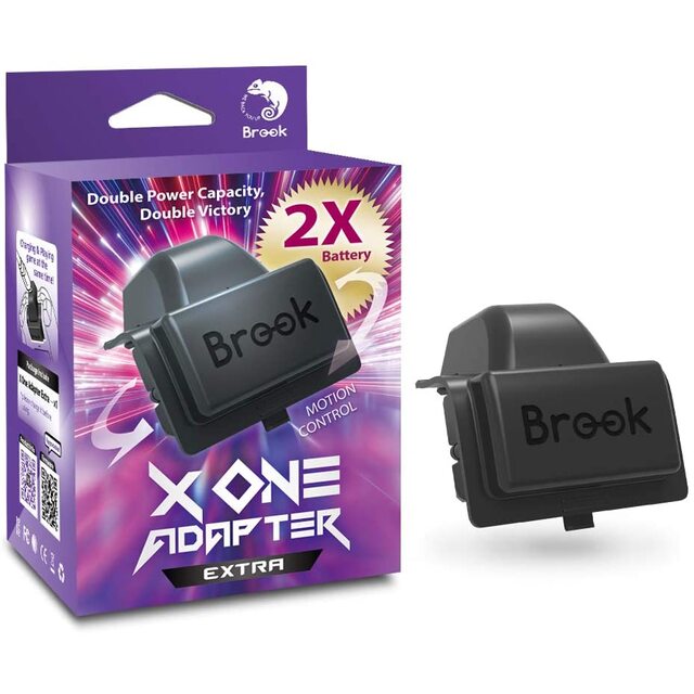 Brook X One Wireless Controller EXTRA XL Adapter and Rechargeable Battery (Xbox One to PS4/Switch/PC) (Black)