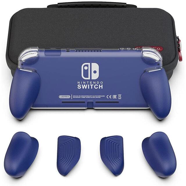 Skull & Co. GripCase Lite Bundle for Nintendo Switch Lite (with MaxCarry Case Lite) – Blue
