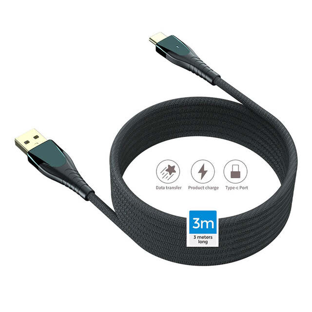 Dobe 3M Type-C USB Charging Cable with Indicator for PS5/NS Pro/Xbox Controller (TY-18179)