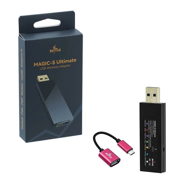 MayFlash Magic-S Ultimate Wireless Bluetooth USB Adapter for PS4/Switch/macOS/Windows/ Raspberry Pi