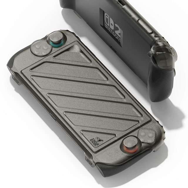 Savage Raven by Skull & Co. Front Cover Bundle for Nintendo Switch 2 StandGrip - Smoky Black Front Cover & Black StandGrip