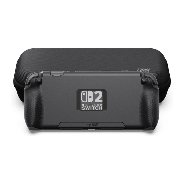 Savage Raven by Skull & Co. StandGrip Bundle for Nintendo Switch2 (including EDC Carrying Case) – Black