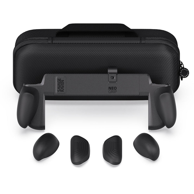 Savage Raven by Skull & Co. NeoGrip Bundle for Nintendo Switch 2 (including MaxCarry Case) – Black