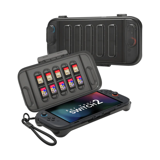 JSAUX Shock-Absorbent Storage Case for Switch 2 – Black
