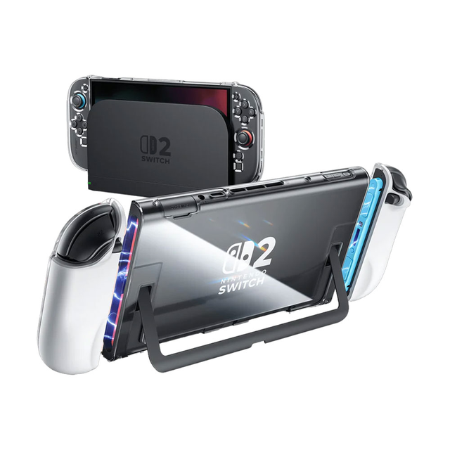JSAUX Switch2 Ergonomic Controller Full-Cover Case Set – Crystal