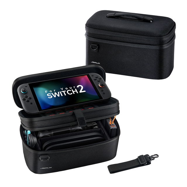 JSAUX All-in-One Travel Storage Carrying Case for Nintendo Switch 2 – Black