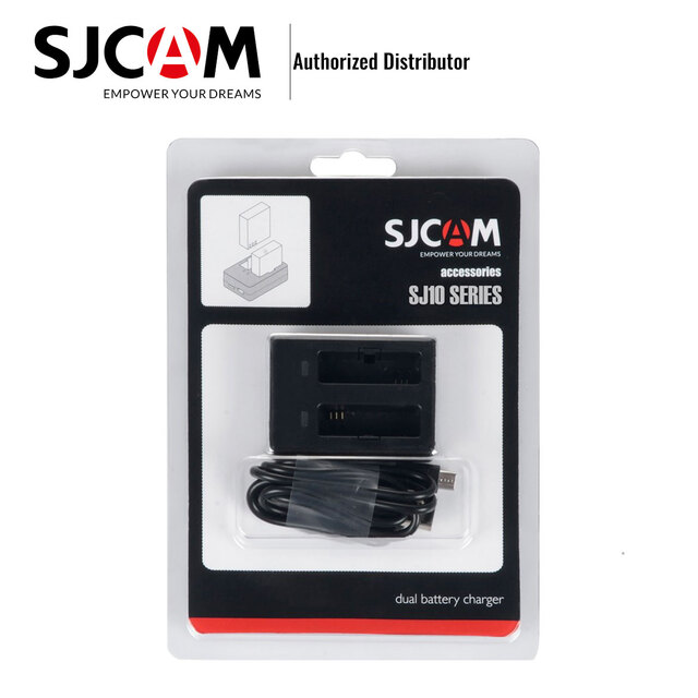 Dual-Slot Battery Charger for SJCAM Action Camera SJ10 Series
