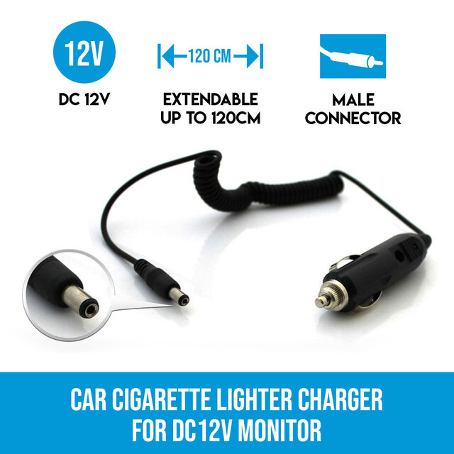 Elinz Car lighter Charger for DC12V Monitor