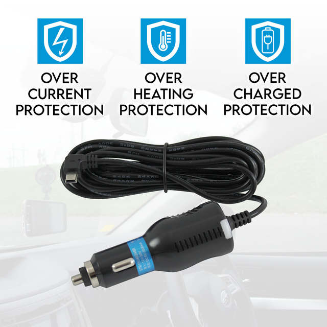 Elinz Car Charger Lighter for Dash Cam Camera Video DVR Recorder 12V 24V