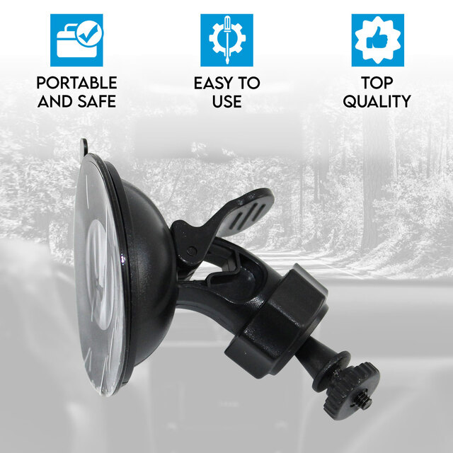 Elinz Mounting Bracket Suction Cup Holder Windshield Windscreen Mount for Car Dash Cam