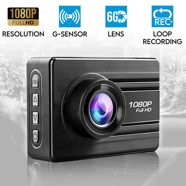 Elinz Entry Level Mini Car Dash Cam DVR Camera Recorder 2" Full HD 1080P G-Sensor Parking Monitor