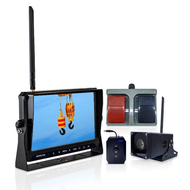 Elinz 10.1" Digital Wireless AHD 1080P Camera Monitor System for Cranes 12~36V
