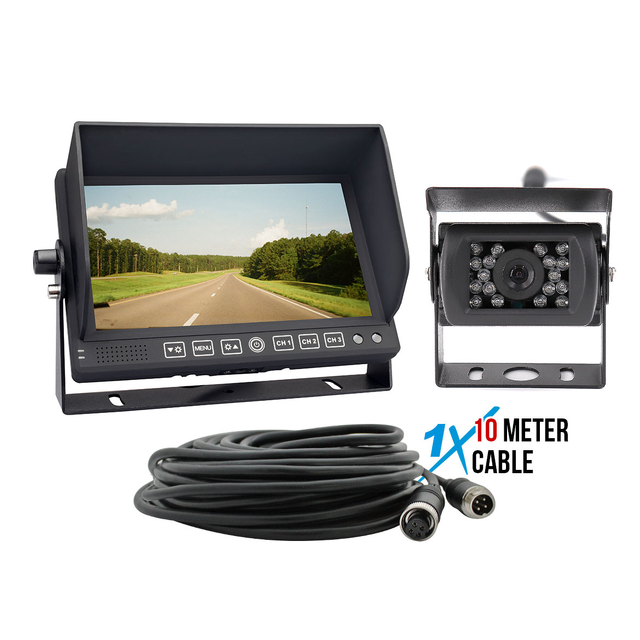 Elinz 7" 3 Channel AHD Monitor 1080P Reversing Camera Kit