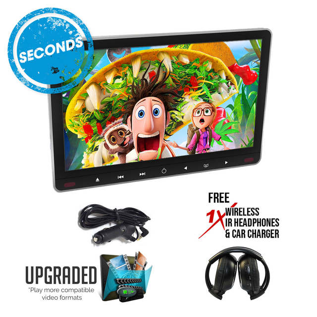SECONDS - Elinz 11.6" Slim Active Car Headrest DVD Player 1080P HD Digital Monitor HDMI 9" 10"