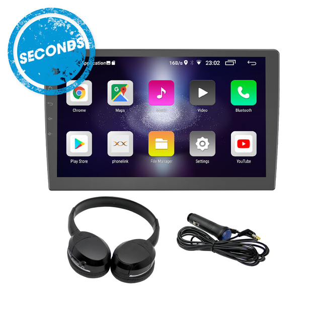 SECONDS - Elinz 10.1 inches Android Active Car Headrest Monitor 1080P HD WiFi Touch Screen Digital Airplay Miracast No DVD Player
