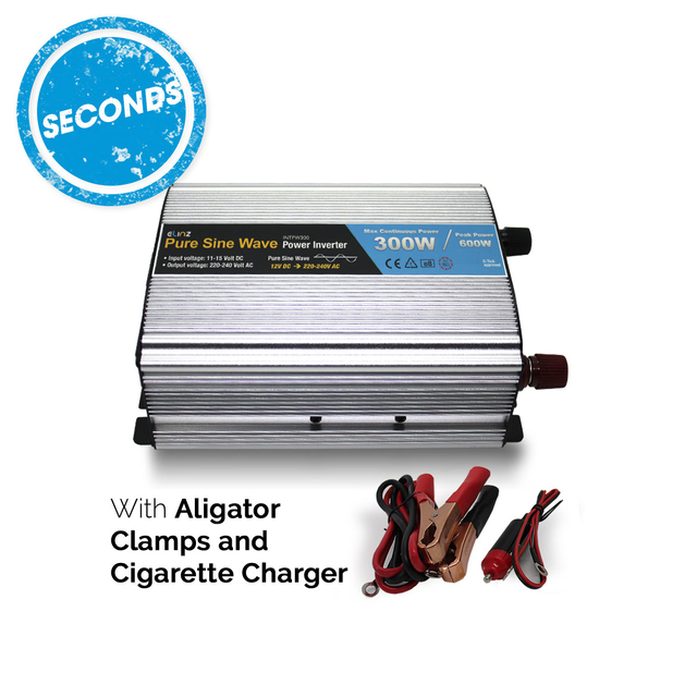 SECONDS - Elinz 300W / 600W Pure Sine Wave Power Inverter 12V - 240V AUS Plug Car Boat Caravan