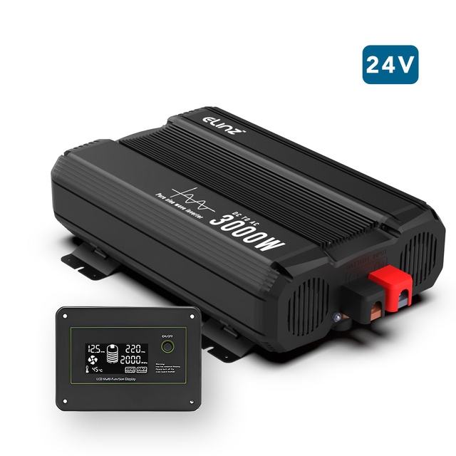 Elinz Pure Sine Wave Inverter 3000W 24V with Remote Control