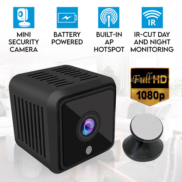 Elinz Mini Security WiFi Camera 1080P CCTV Built-in Battery Night Vision 180 mins