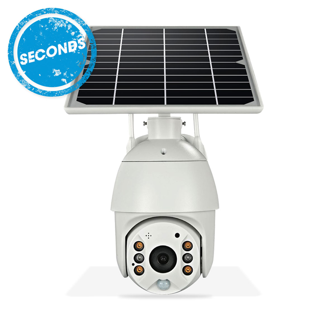 SECONDS - Elinz Wireless Solar Security 4G IP 1080P PTZ Outdoor Camera CCTV Waterproof Built-in Battery Pan Tilt Digital Zoom