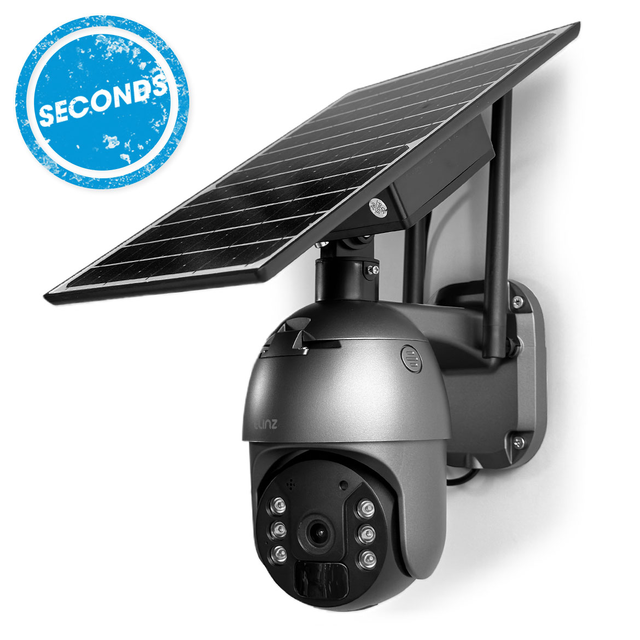 SECONDS - Elinz 4G Solar Wireless Security Camera (Black)
