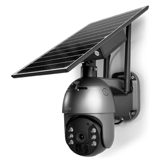 Elinz 4G LTE Cellular Security Camera 3MP 2K Resolution PTZ Outdoor IP65 Solar Battery Powered CCTV