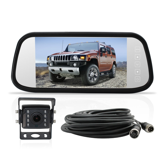 7" Replacement Mirror AHD Monitor Small 1080P Reversing Camera 10M Cable