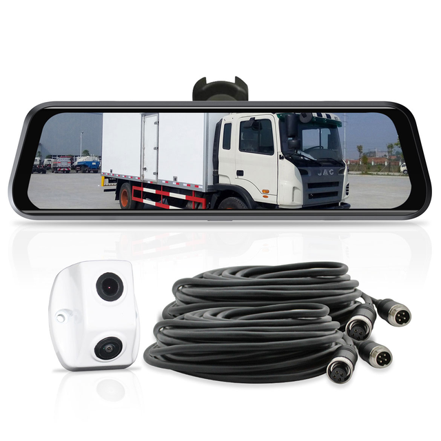 Elinz K Series 9.6" Full Screen Display Replacement Mirror Monitor Dual Lens AHD 1080P Reversing Camera 10M Cable