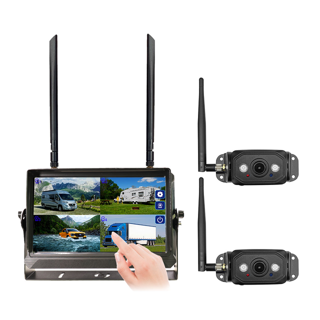 Elinz 2x 10" Touch Screen Digital Wireless AHD Monitor 1080P Reversing Camera