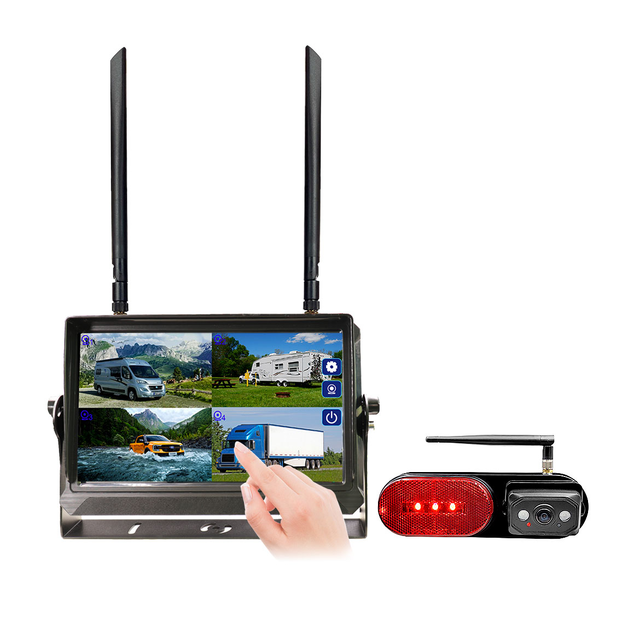 Elinz 10" Touch Screen Digital Wireless AHD Monitor 1080P Rear Marker Reversing Camera