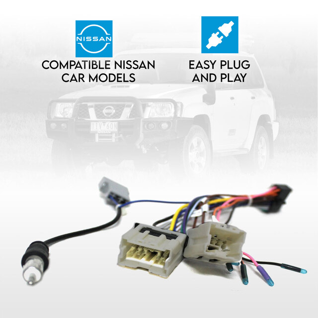 Nissan Wiring Harness T3 Headunit Radio Antenna Plug Lead Wire Loom Connector Adapter