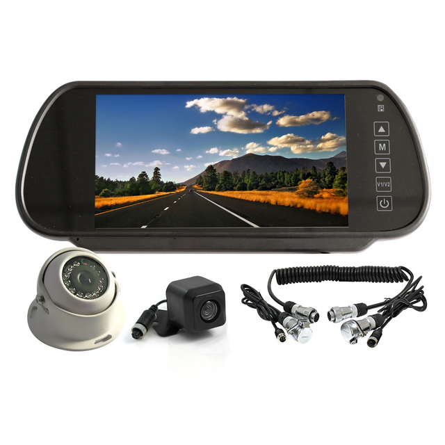 Elinz 7" Clip on Rearview Monitor Reversing Camera w/ Trailer Cable