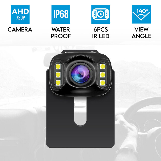 Elinz Car Reversing Backup Parking Camera AHD 720P 6 IR LED Night Vision 12V RCA