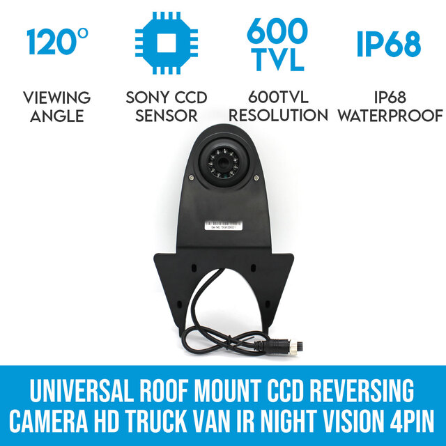 Universal Roof Mount CCD Reversing Camera HD Truck Van IR Night Vision 4PIN 120°