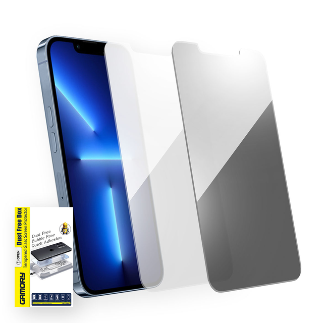 Gamory Screen Protector for iPhone 13 Pro Tempered Glass Easy Install Kit HD Clear or Privacy Screen
