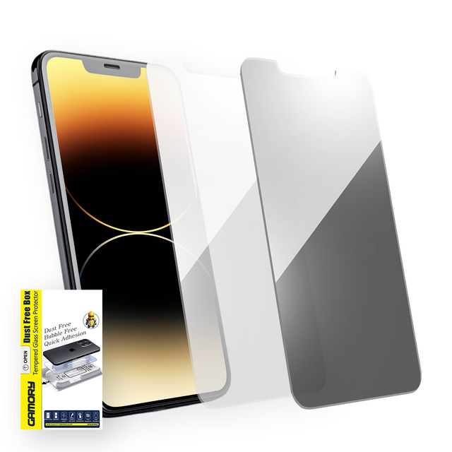 Gamory Screen Protector for iPhone 14 Pro Max Tempered Glass Easy Install Kit HD Clear or Privacy Screen